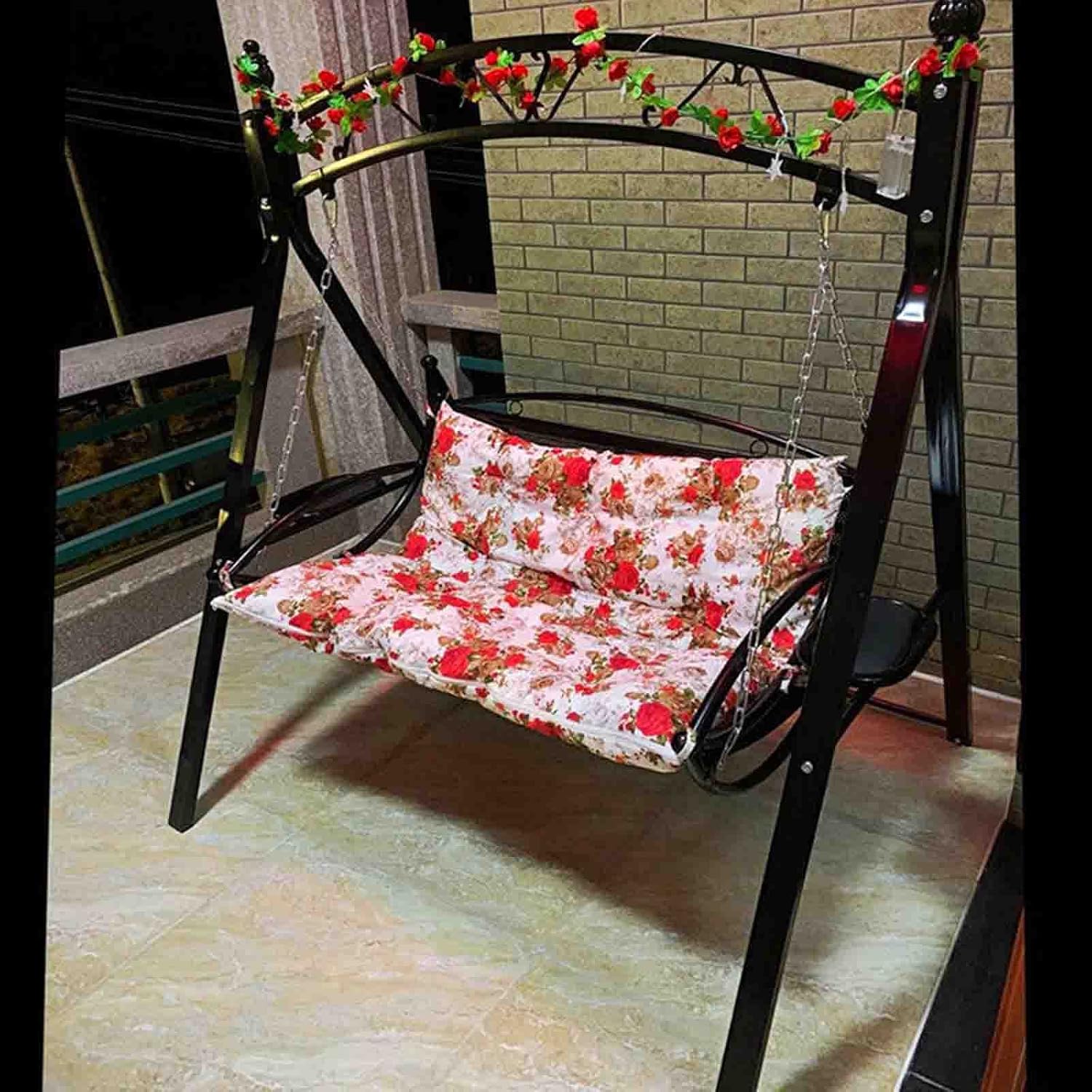 2 Seater Swing Chair, Balcony Rocking Hanging Chair,Sun Lounger,for Adults Patio, Garden, Backyard and Poolside