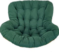 Thickened Waterproof Papasan Rocking Chair Cushion (Only Cushion) – Patio Egg Chair Pad, Outdoor/Indoor Rattan Hammock Chair Cushion for Porch, Garden, Balcony(Dark Green)