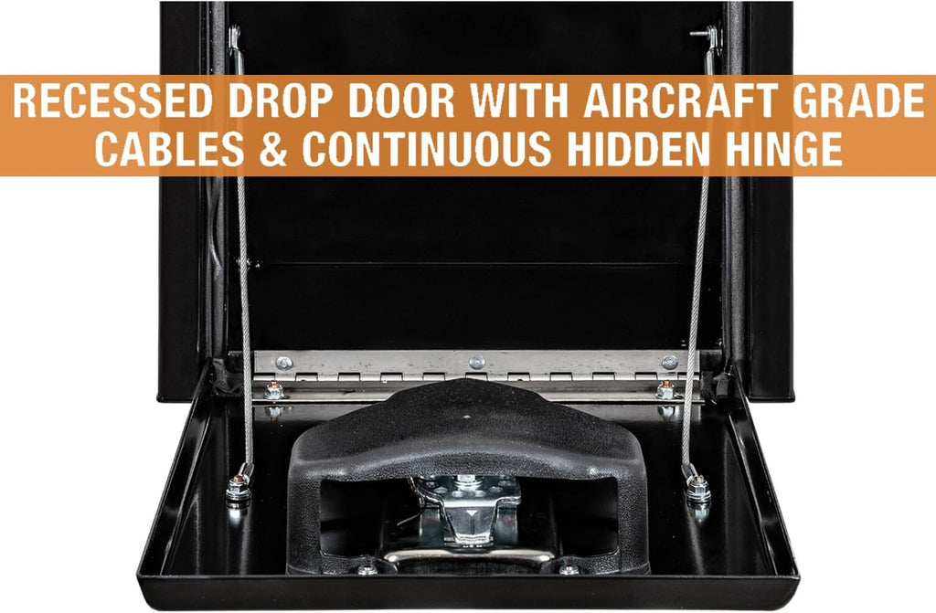 Buyers Products 1703310 Black Steel Underbody Truck Tool Box – 15 x 10 x 15 Inch - Truck Bed & Underbelly RV Storage Box, Locking T-Latch, Weather-Resistant, Heavy-Duty Flatbed Job Box, Made in USA