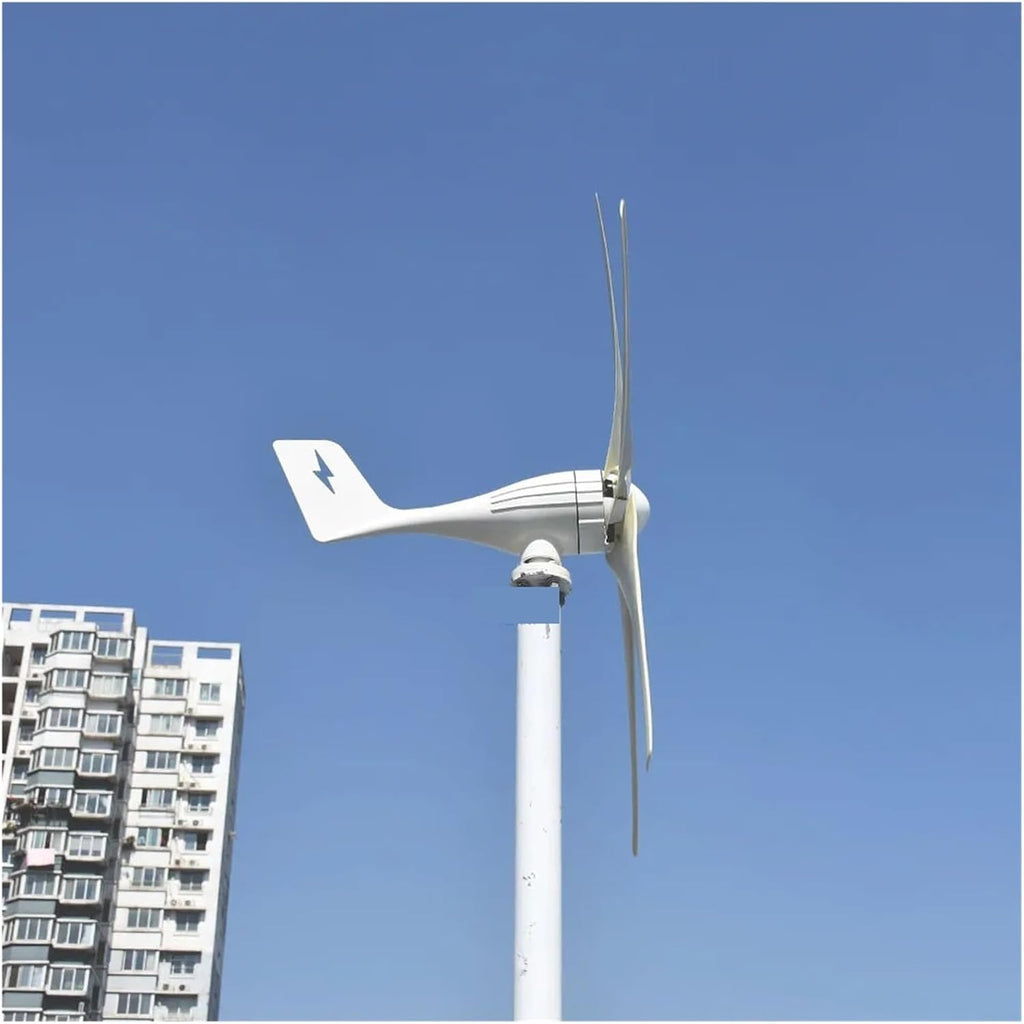 Wind Turbine Generator 3000W 5000W 7000W 12V 24V 48V 3 Blades Horizontal Wind Turbine Power Generator Windmill With MPPT Hybrid Charger Controller Low Starting Speed for Home(Wind turbine only,12V_300