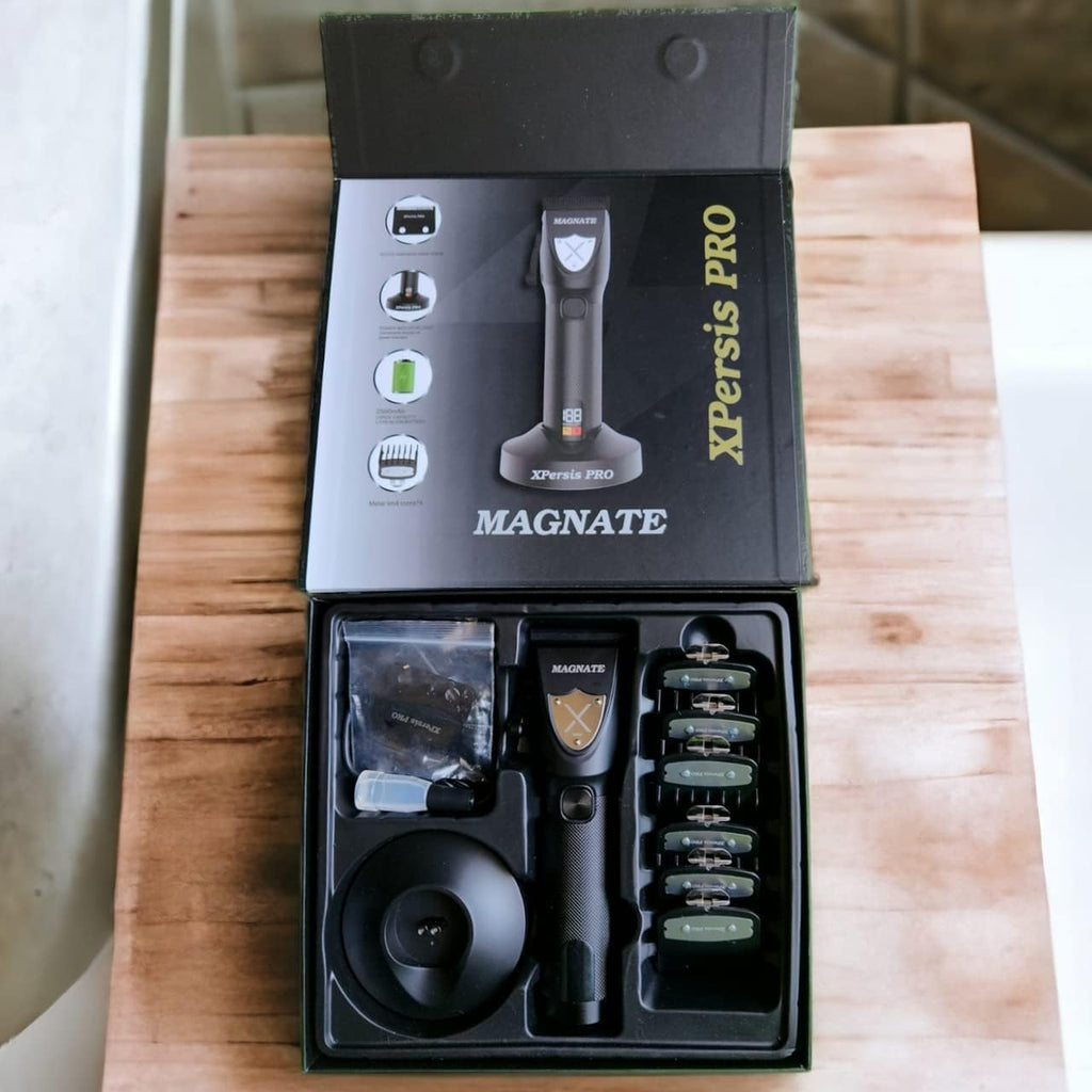 PRO Magnate DLC Fade Blade Hair Clippers for Mens,Barbers Professional Cordless Hair Clippers + Cordless Hair Trimmers Brushless and DLC Blade +Electric Razor Foil Shaver with Sharp Blades