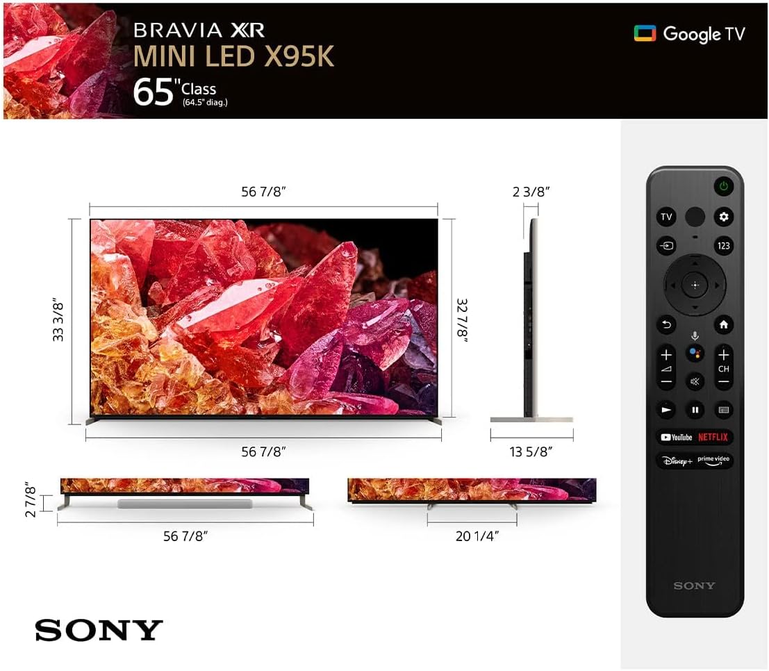 Sony - 75' Class BRAVIA XR X95K 4K HDR Mini LED Google TV (Renewed)