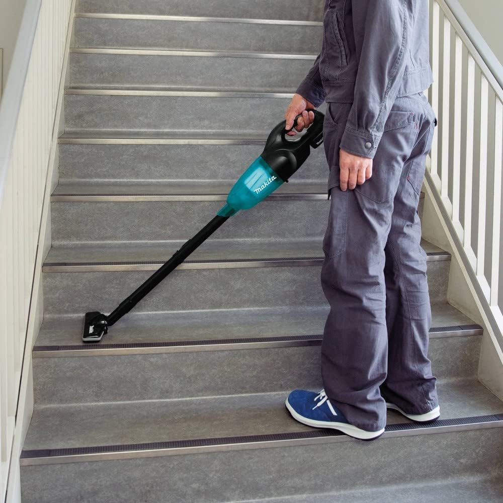 Makita XLC02R1B 18V LXT Lithium-Ion Compact Cordless Vacuum Kit (2.0Ah), Black/Greenish Blue