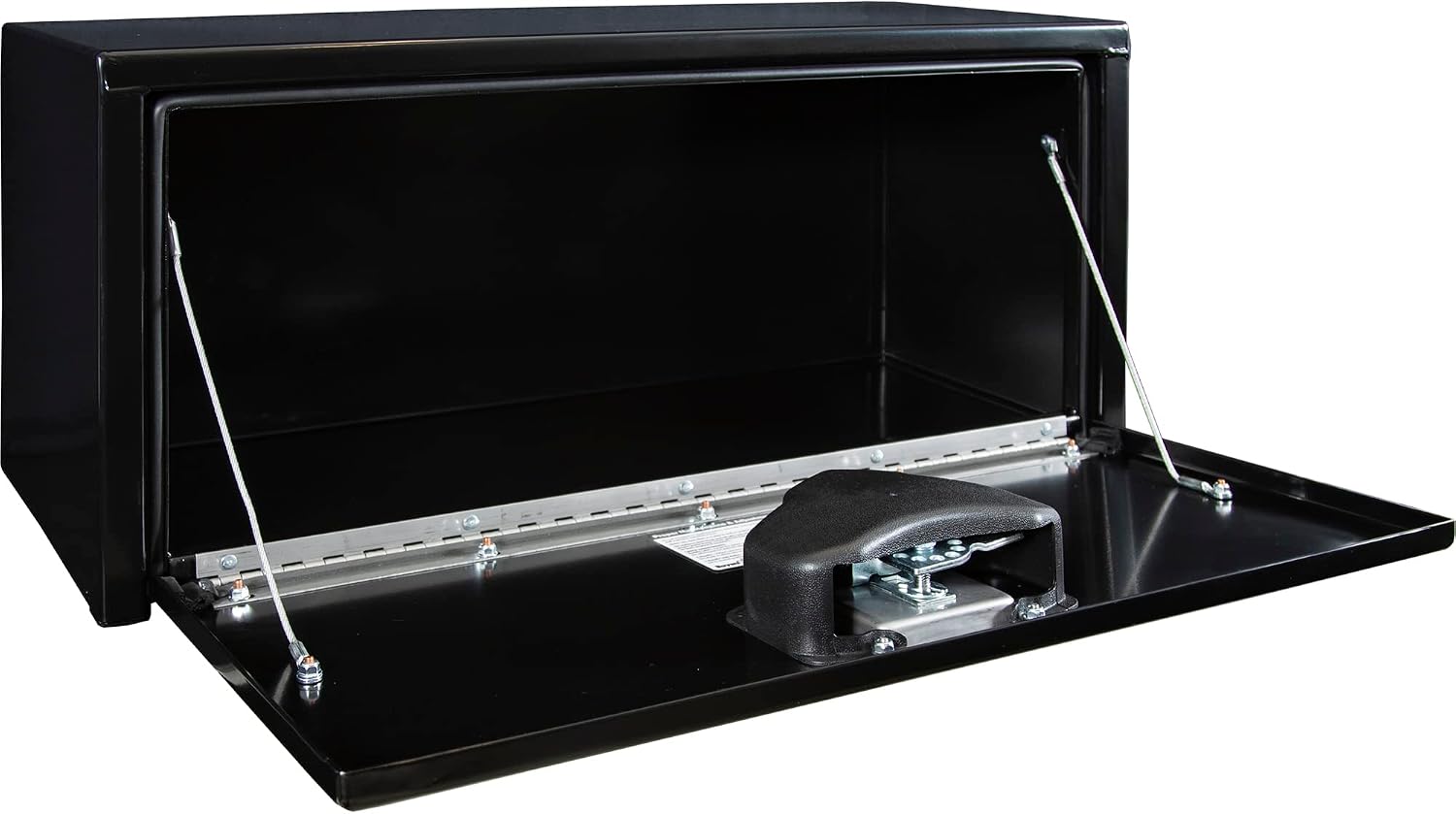 Buyers Products 1703353 Black Steel Underbody Truck Tool Box – 14 x 12 x 30 Inch - Truck Bed & Underbelly RV Storage Box, Locking T-Latch, Weather-Resistant, Heavy-Duty Flatbed Job Box, Made in USA