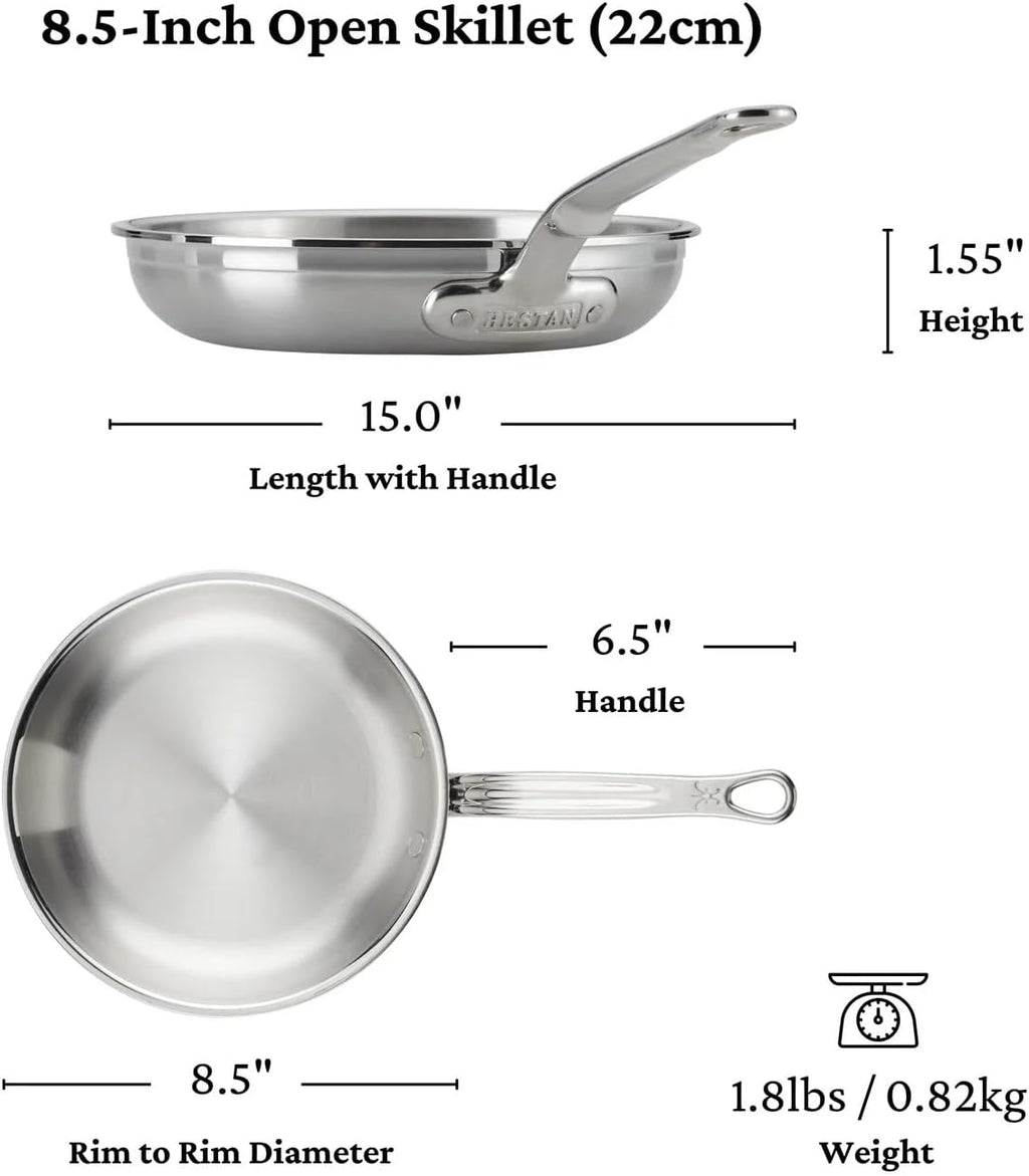 Hestan - ProBond Collection - Professional Clad Stainless Steel 10-Piece Ultimate Cookware Set, Induction Cooktop Compatible
