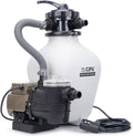 CIPU 14 inch Sand Filter Pump System Handy 6-Way Valve for Above Ground Pools with 0.5HP Prefilter Pool Pump with Timer 115V 25FT Inline GFCI Power Cord for Easy Installation