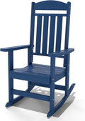 NAVINE Outdoor Rocking Chairs, Oversized High Back Patio Rocking Chairs, All Weather Porch Rocking Chairs for Outside. Navy Blue