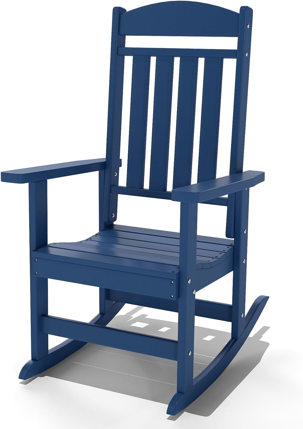 NAVINE Outdoor Rocking Chairs, Oversized High Back Patio Rocking Chairs, All Weather Porch Rocking Chairs for Outside. Navy Blue