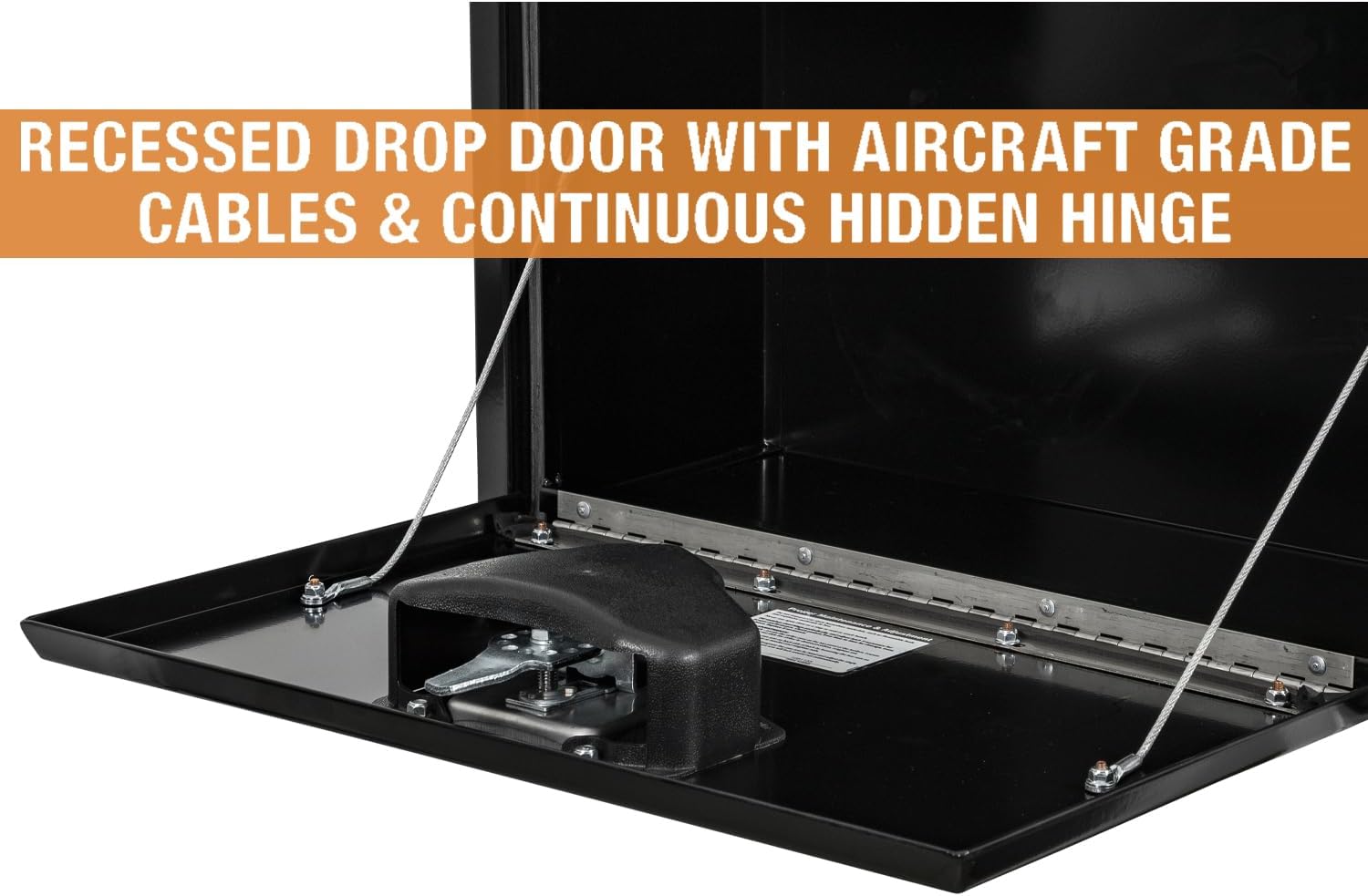 Buyers Products 1703312 Black Steel Underbody Truck Tool Box – 15 x 10 x 24 Inch - Truck Bed & Underbelly RV Storage Box, Locking T-Latch, Weather-Resistant, Heavy-Duty Flatbed Job Box, Made in USA