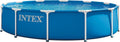 INTEX Metal Frame 12 ft x 30 in Above Ground Pool Set, Round Swimming Pool with Steel Frame