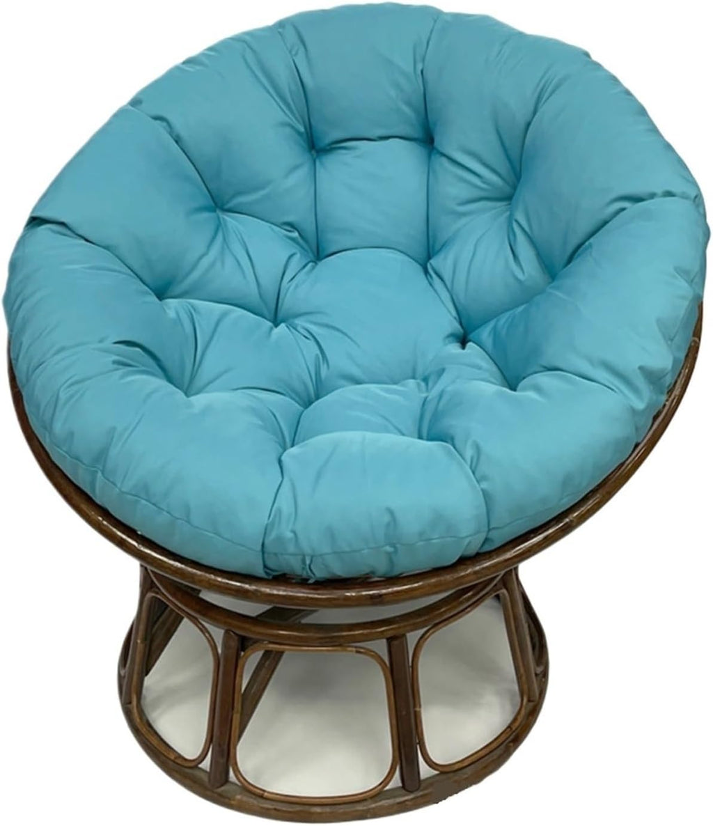 Indoor Outdoor Papasan Chair Cushion, Bucket & Moon Comfy Round Cushion, Tufted Wicker Hanging Egg Chair Cushion for Garden, Living Room, Bedroom