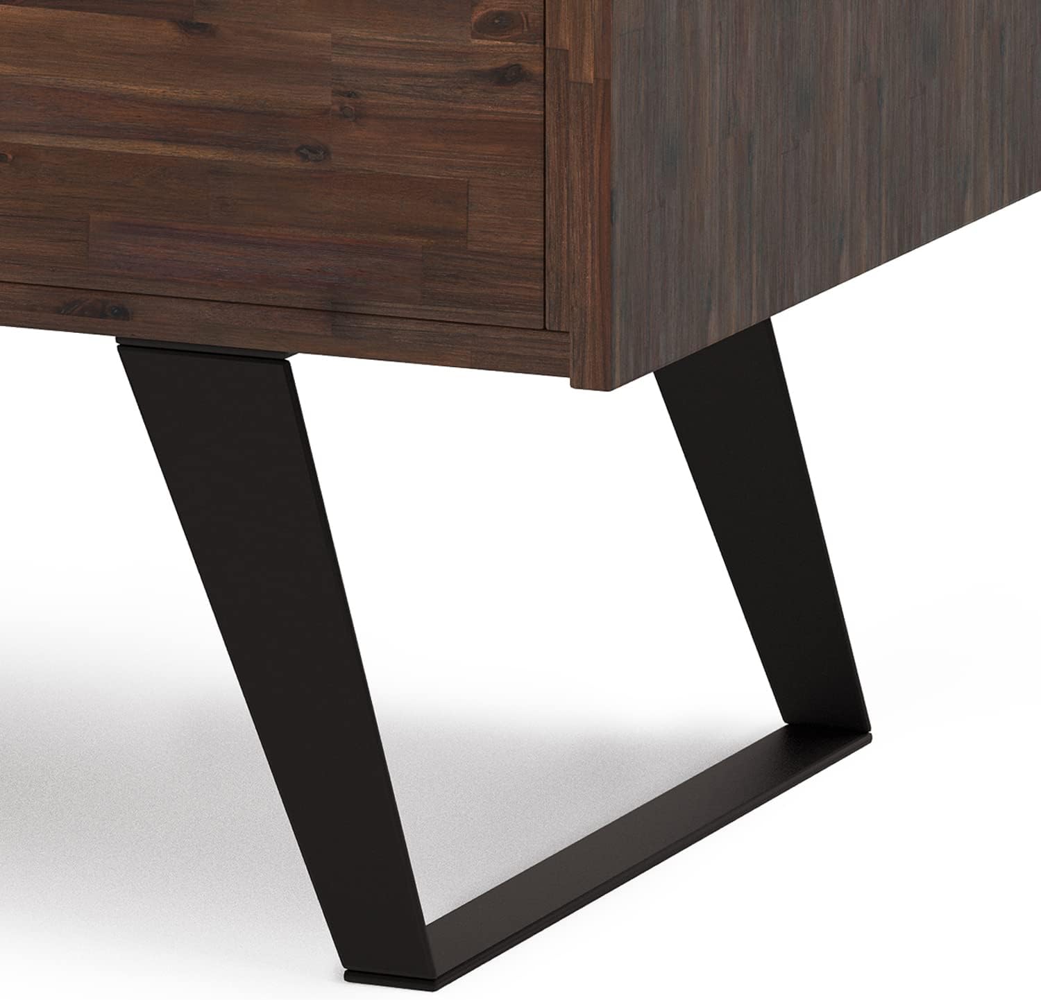 SIMPLIHOME Lowry Lift Top Coffee Table - 48 inch Wide Solid Acacia Wood and Metal Living Room Table in Distressed Charcoal Brown, Modern Industrial Cocktail Table with Hidden Storage and Open Shelf
