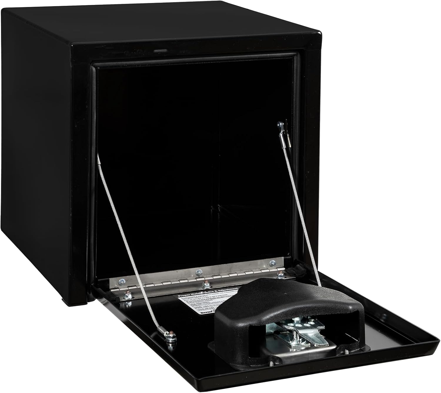 Buyers Products 1703320 Black Steel Underbody Truck Tool Box – 15 x 13 x 15 Inch - Truck Bed & Underbelly RV Storage Box, Locking T-Latch, Weather-Resistant, Heavy-Duty Flatbed Job Box, Made in USA