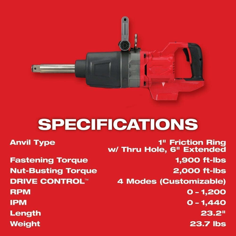 Impact Wrench Kit, 2869-22HD For Milwaukee M18 18V 1'''' D-Handle Anvil High Torque Impact Wrench Kit']'Actual model_number: ['2869-22HD'] matches with predicted model_number: