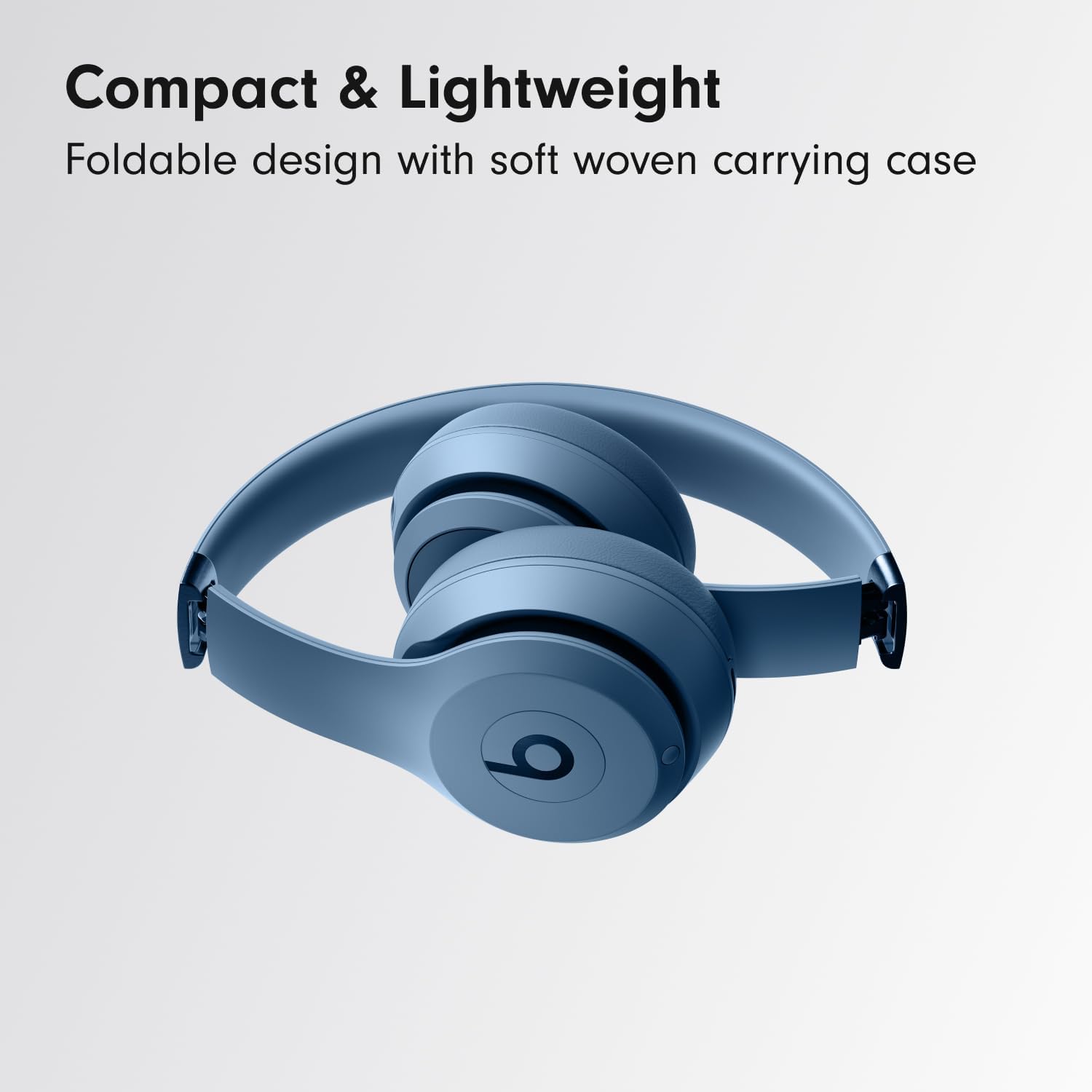 Beats Solo 4 - Wireless Bluetooth On-Ear Headphones, Apple & Android Compatible, Up to 50 Hours of Battery Life - Slate Blue (Renewed)