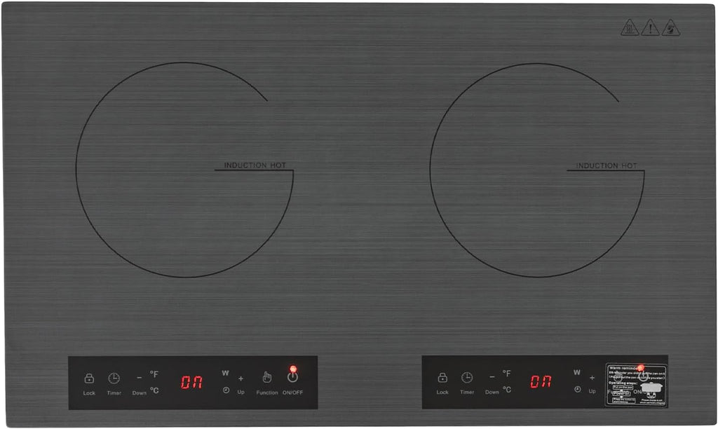 Double Induction Cooktop, 2 Burner Induction Stove Portable Electric Hot Plate For Cooking with 9 Power Levels & 3-Hour Timer Function Sensor Touch for Pots with a Diameter of 7.87 Inches
