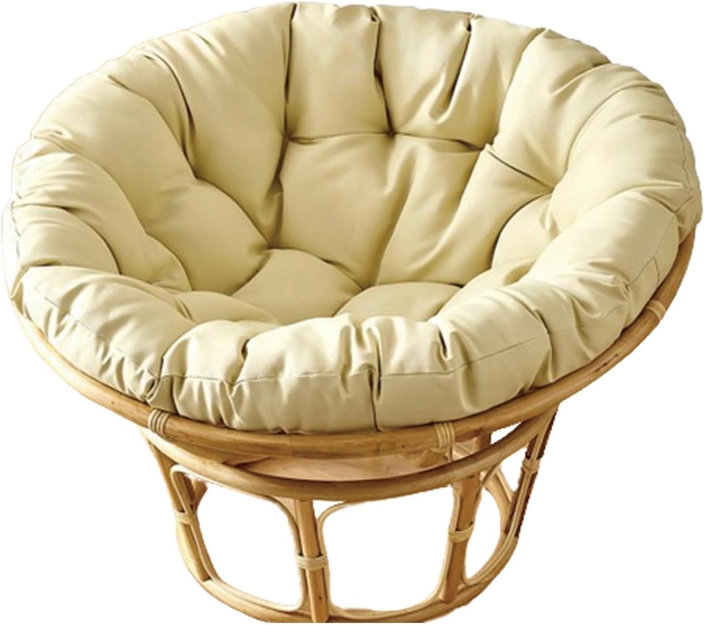 Indoor Outdoor Waterproof Papasan Chair Cushion Egg Chair Cushion Hanging Chair Cushion Patio Chair Mat for Rocking Chair Seats(Cream Color,170 * 170cm)
