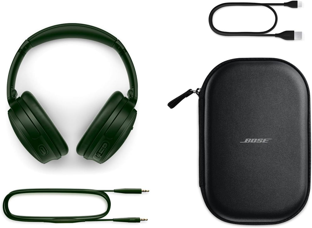 Bose QuietComfort Wireless Noise Cancelling Over Ear Headphones - Cypress Green (Renewed)