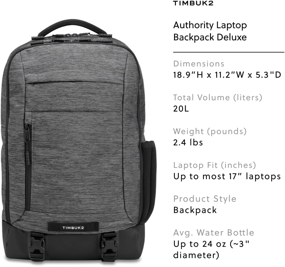 Timbuk2 Authority Laptop Backpack Deluxe, Eco Static