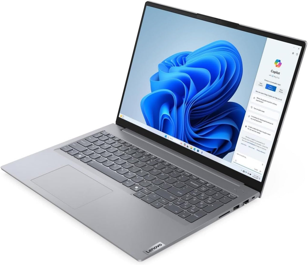 Lenovo ThinkBook 16 G7 Business Laptop 2025,16' WUXGA Display, AMD Ryzen 5 7533HS (6-Core), 16GB DDR5 RAM, 1TB PCIe SSD, Wi-Fi 6, Bluetooth, RJ-45, Webcam, Fingerprint Reader, Copilot Win 11 Pro