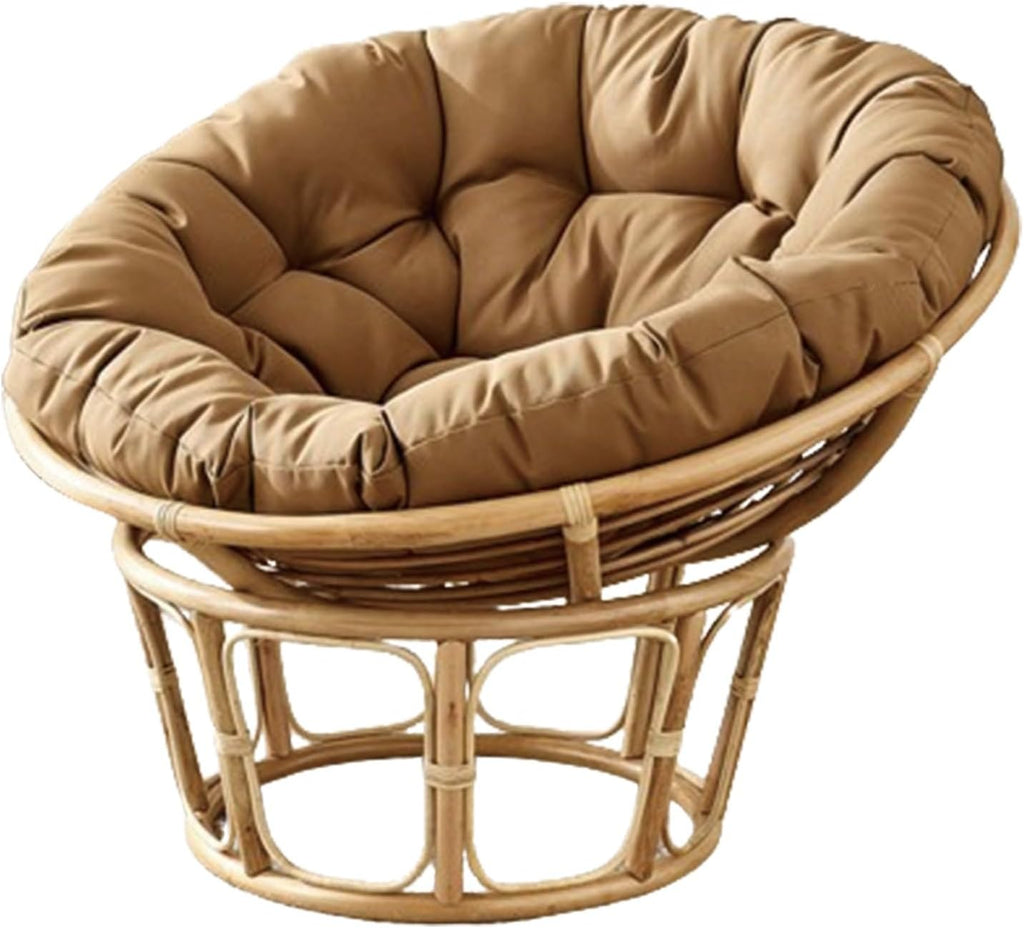 Indoor Outdoor Waterproof Papasan Chair Cushion Egg Chair Cushion Hanging Chair Cushion Patio Chair Mat for Rocking Chair Seats(Light Brown,170 * 170cm)