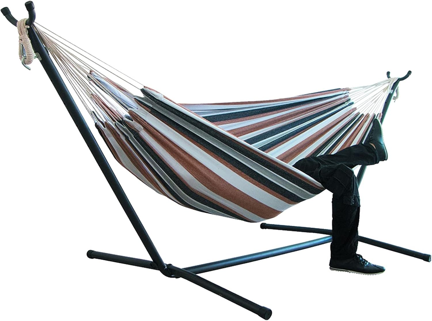 Swing Two-Person Hammock, Camping Thickened Swing Chair, Outdoor Hanging Bed, Canvas Rocking Chair, 200 * 150cm Swing seat (Color : C)