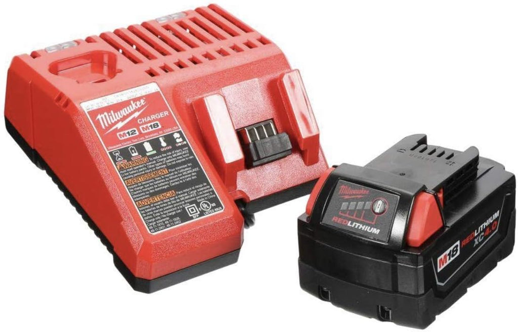 Milwaukee 48-59-1840P M18 18-Volt Lithium-Ion XC Starter Kit with Two 4.0 Ah Batteries, Charger
