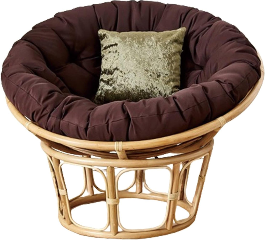 Indoor Outdoor Waterproof Papasan Chair Cushion Egg Chair Cushion Hanging Chair Cushion Patio Chair Mat for Rocking Chair Seats(Dark Coffee Color,170 * 170cm)