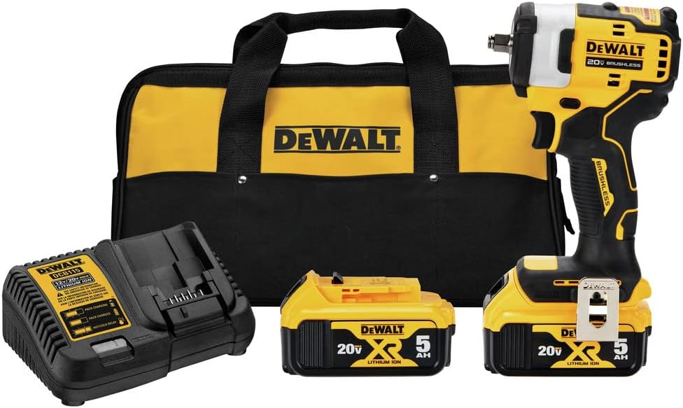 DEWALT DCF913P2 20V MAX* 3/8 in. Cordless Impact Wrench with Hog Ring Anvil Kit