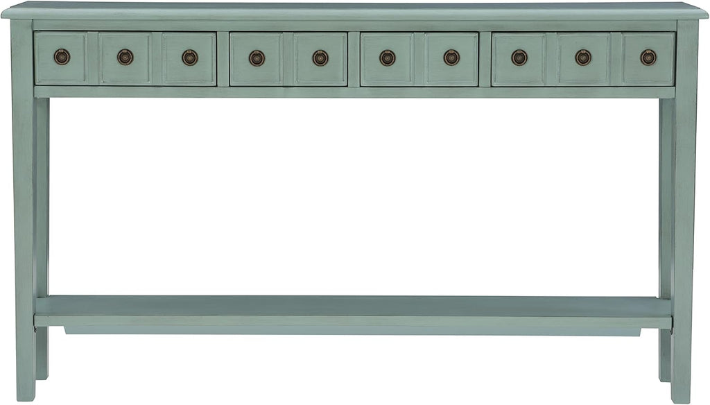 Powell Furniture Sadie Long Console Table, Teal