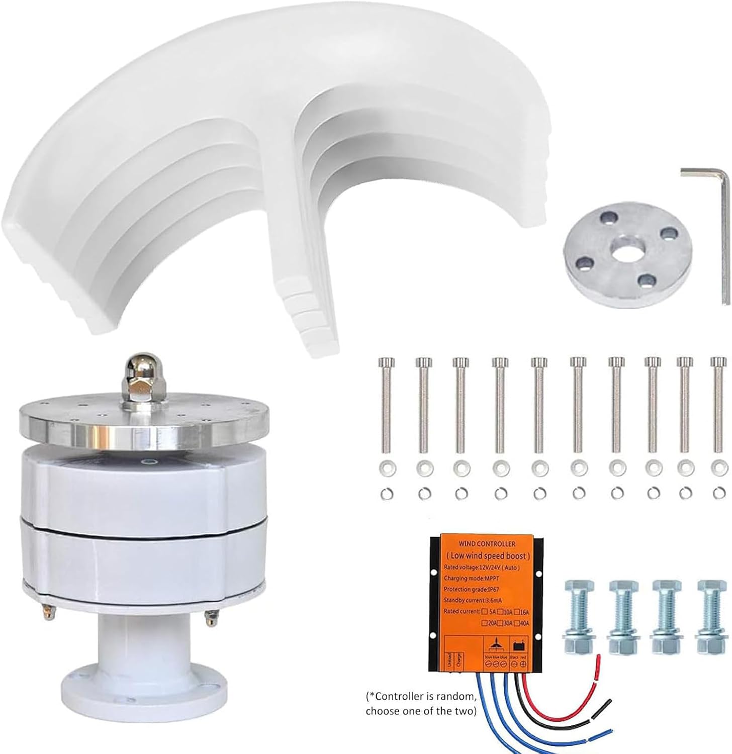 Wind Turbine Generator Kit 3000W 4000W 5000W with Controller, Wind Generator for Home Use, Vertical Wind Turbine Windmill Power Generator,5000W-12V