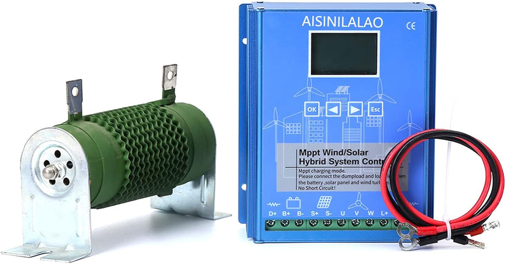 Hybrid Charge Controller 6000W 12V/24V/48V Wind Solar Hybrid Controller with Dump Load Resistor, for 3000W Wind Turbine Generator 3000W Solar Controller