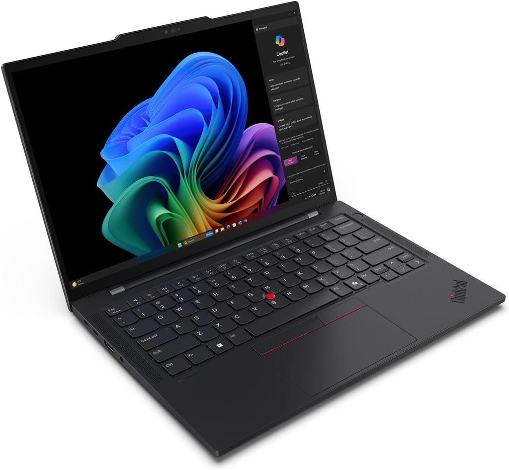 Lenovo ThinkPad T14s Gen 6 Ultraslim Copilot+ Laptop, Snapdragon X Elite X1E-78-100 Processor, 14' WUXGA (1920 x 1200), IPS, Anti-Glare, 32GB DDR5, 1 TB SSD, Qualcomm Adreno GPU, Windows 11 Pro- Black