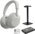 Sony WH-1000XM6 The Best Wireless Noise Canceling Headphones + Portable Charger + Headphone Stand + 20W 2-Port Wall Charger (Platinum Silver)