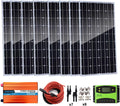 800 Watt (8 x 100 Watt) Monocrystalline Solar Panel Kit with 3000W Power Inverter (Peak 6000W) for RV, Boat, Off-Grid 12/24 Volt Battery Systems
