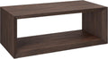 Henn&Hart 48' Rectangular Wood Coffee Table with Open Storage Shelf for Living Room, Family Room, or Office, Alder Brown