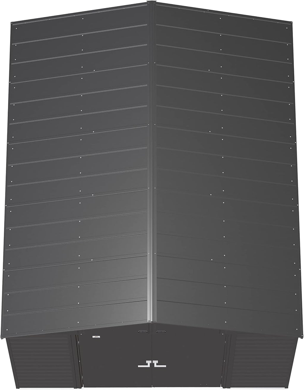 Arrow Select 10' x 12' Outdoor Lockable Steel Storage Shed Building, Charcoal