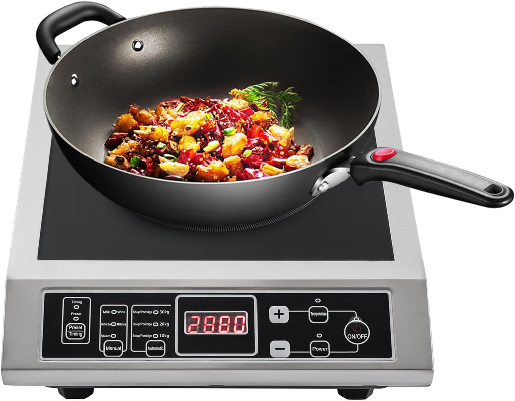 Induction Cooktop,Portable Induction Cooktop Countertop Burner,Professional Countertop Induction Cooktop with Timer, 0-3H,Overheating Protection (3500W)