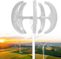 Wind Turbine Home Use Horizontal Generator Kits Blades with Controller to Charge Batteries Off Generator,3000W 4000W 5000W Vertical Wind Turbine Generator Kit - 12V/24V/48V 5-Blade 3-Phase A