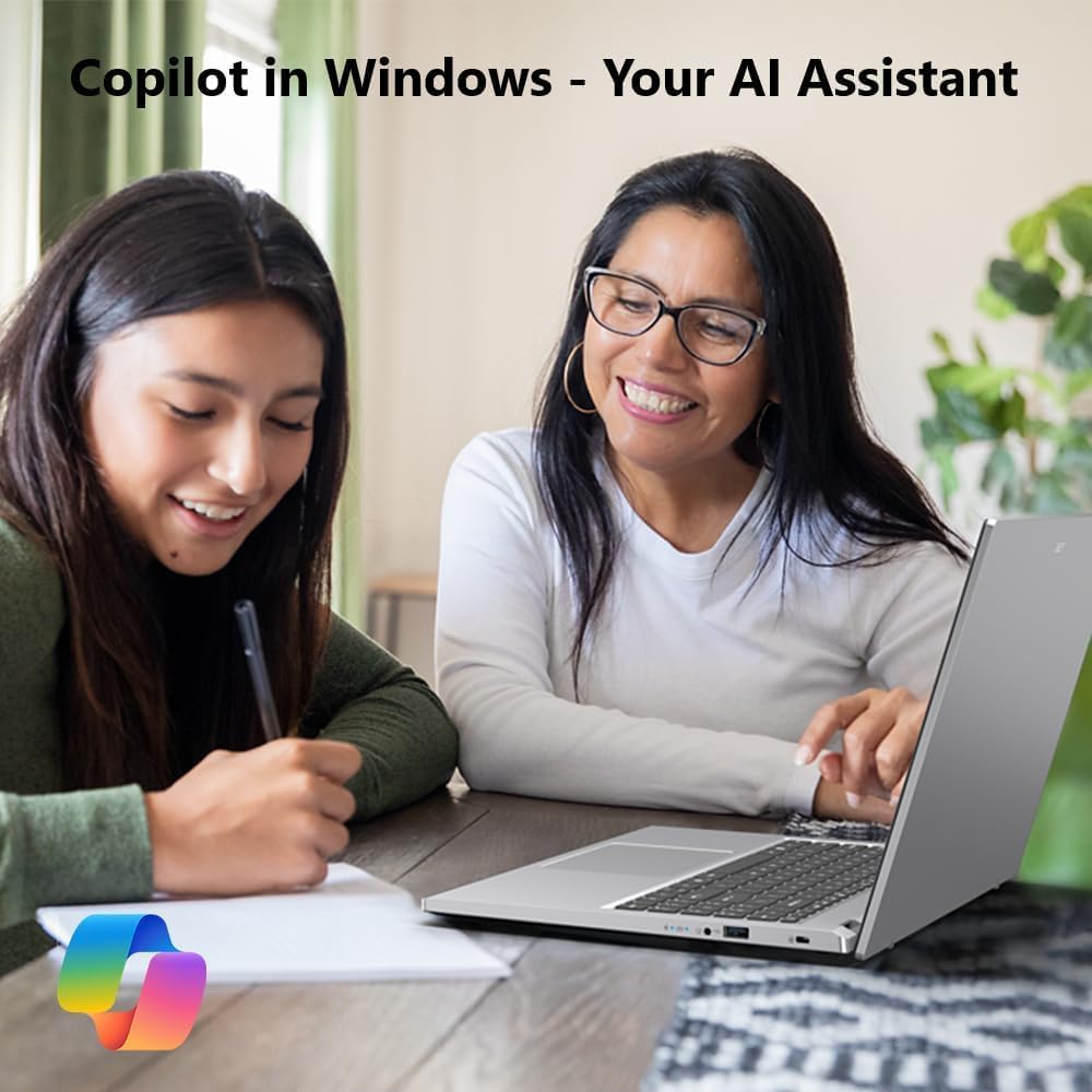 acer Aspire Go 15 Slim Laptop | 15.6' Full HD Display | Powerful 8-Core Intel Core 3 N355 | 16GB RAM | 1TB SSD | Copilot AI Ready | Microsoft Office | HDMI | Wi-Fi 6 | Windows 11 Home | WOWPC USB