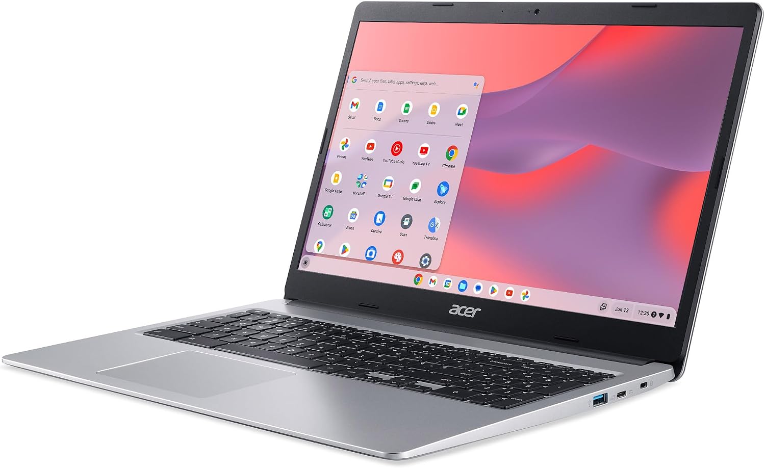 acer Chromebook 315 CB315-3H-C19A Laptop Intel Celeron N4000 15.6 HD (1366 x 768) Display | 4GB LPDDR4 | 64GB eMMC | Intel Wireless 802.11ac Gigabit Wi-Fi | Chrome OS | Sleeve | Pure Silver