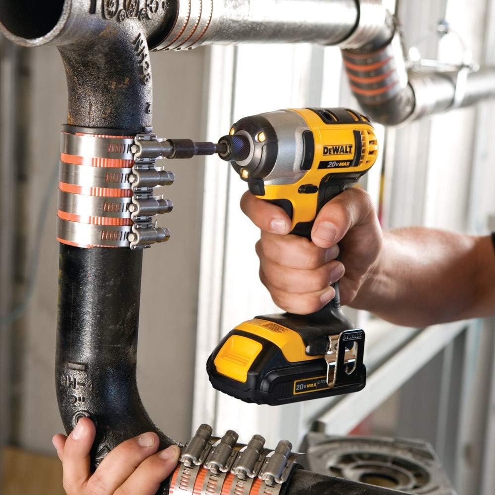 DEWALT - DEWDCF885C2 20V MAX Cordless Drill Impact Driver Kit, 1/4-Inch (DCF885C2) yellow/black
