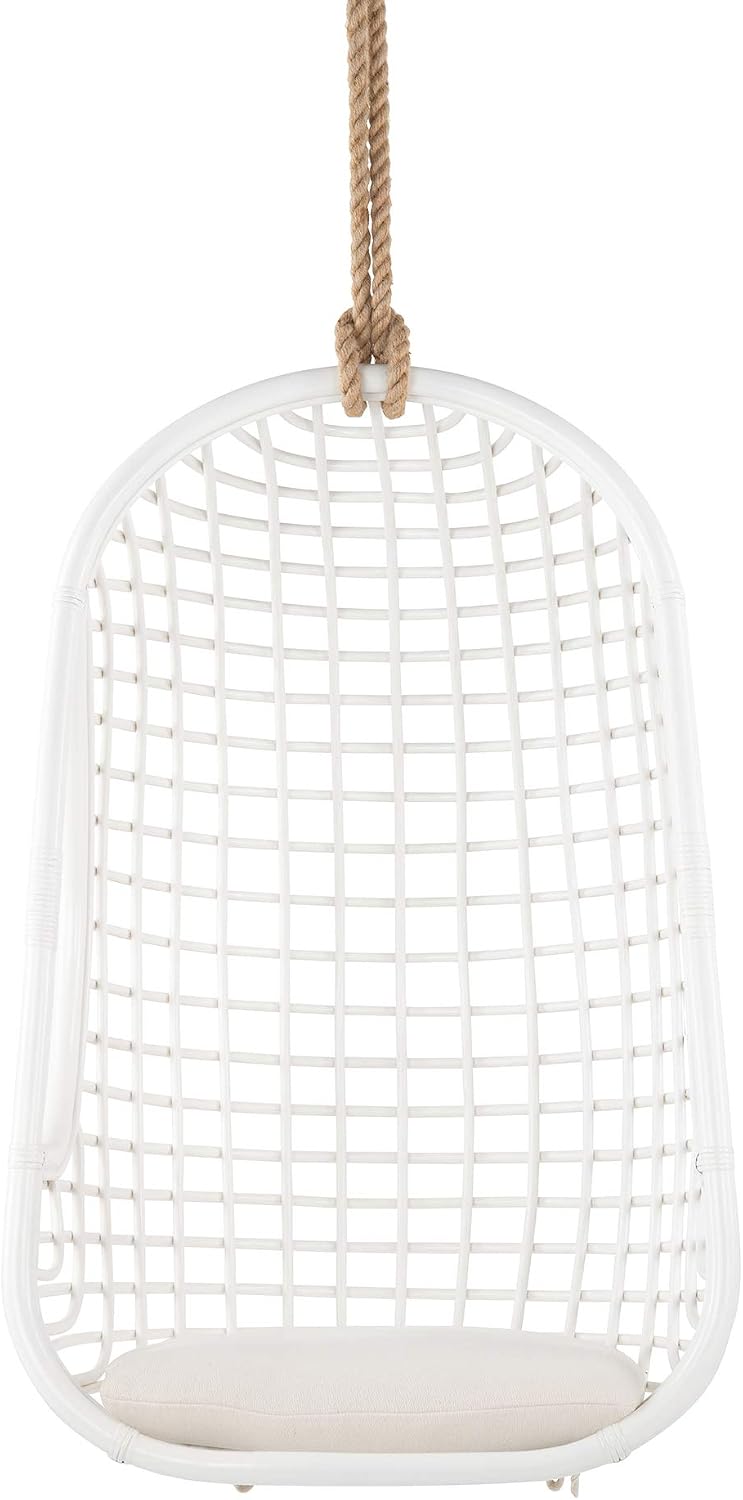 KOUBOO Grid Rattan Hanging Chair, Hammock Chairs with Stands for Patio, Hanging Egg, Swings, Bedroom, Adjustable Height Resistant, Outdoor & Indoor, Home Decore, Natural