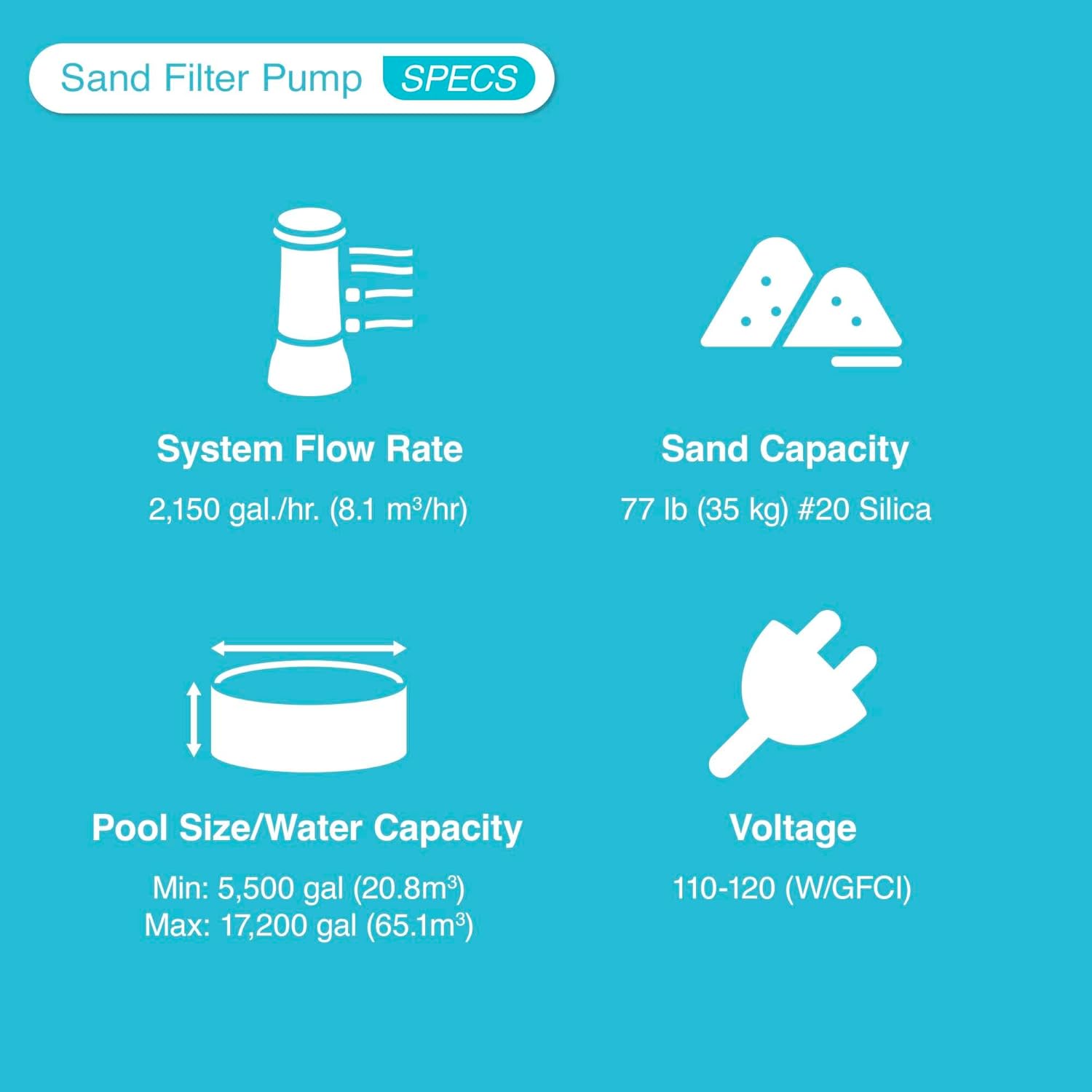 Intex 2800 GPH Pool Sand Filter Pump with Krystal Clear Saltwater System and Automatic Timer for Above Ground Swimming Pools, Black