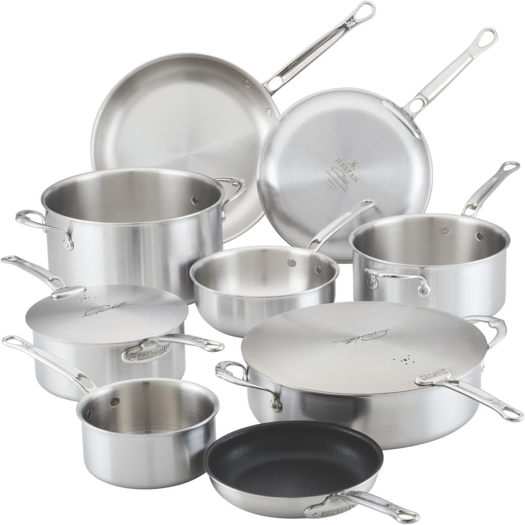 Thomas Keller Insignia by Hestan - Stainless Steel 11 Piece Cookware Set, Induction Cooktop Compatible