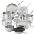 Thomas Keller Insignia by Hestan - Stainless Steel 11 Piece Cookware Set, Induction Cooktop Compatible
