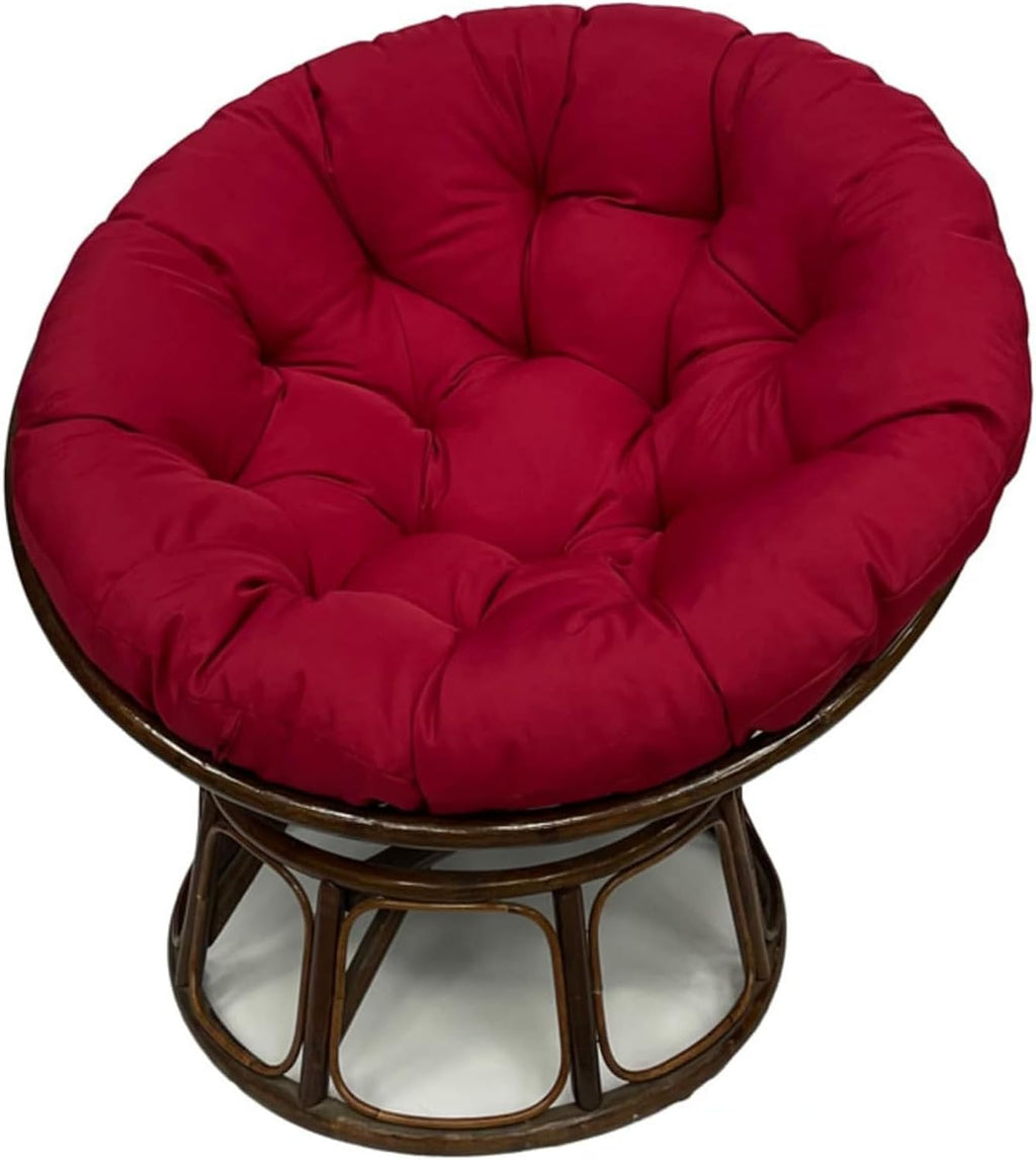Papasan Chair Cushion Only,Indoor/Outdoor/Garden Papasan RoundCushion Water Resistant Patio Cushion Poly Rattan Armchair Hanging Chair Pillow Soft/Comfortable ChairCushion (D,48x48in)