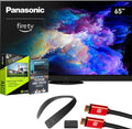 Panasonic TV-65Z95AP Z95 65-inch OLED 4K UHD Smart Fire TV 2024 Bundle with WN10 Neck Speaker, 4 YR CPS Enhanced Protection, 2X HDMI Cable & Deco Gear Complete Home Theater Beginner's Guidebook