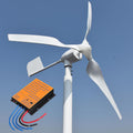 2200W / 3000W Home Wind Turbine Generator Kit 12V / 24V / 48V Permanent Magnet Wind Turbine Generator with Controller, 3 Blades Economy Windmill for Wind Solar Hybrid System,3000w,12V