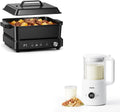 Induction Cooktop, Portable Induction Cooktop with 8L Cast Iron Cooking Pot and Cast Iron Pan& olayks.6 in 1 Automatic Nut Milk Maker, 20oz Soy Milk Maker Machine for Homemade Oat